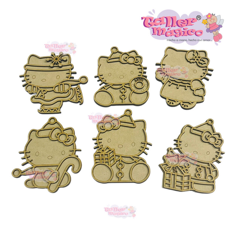 KITTY NAVIDEÑA VITRAL 15CM