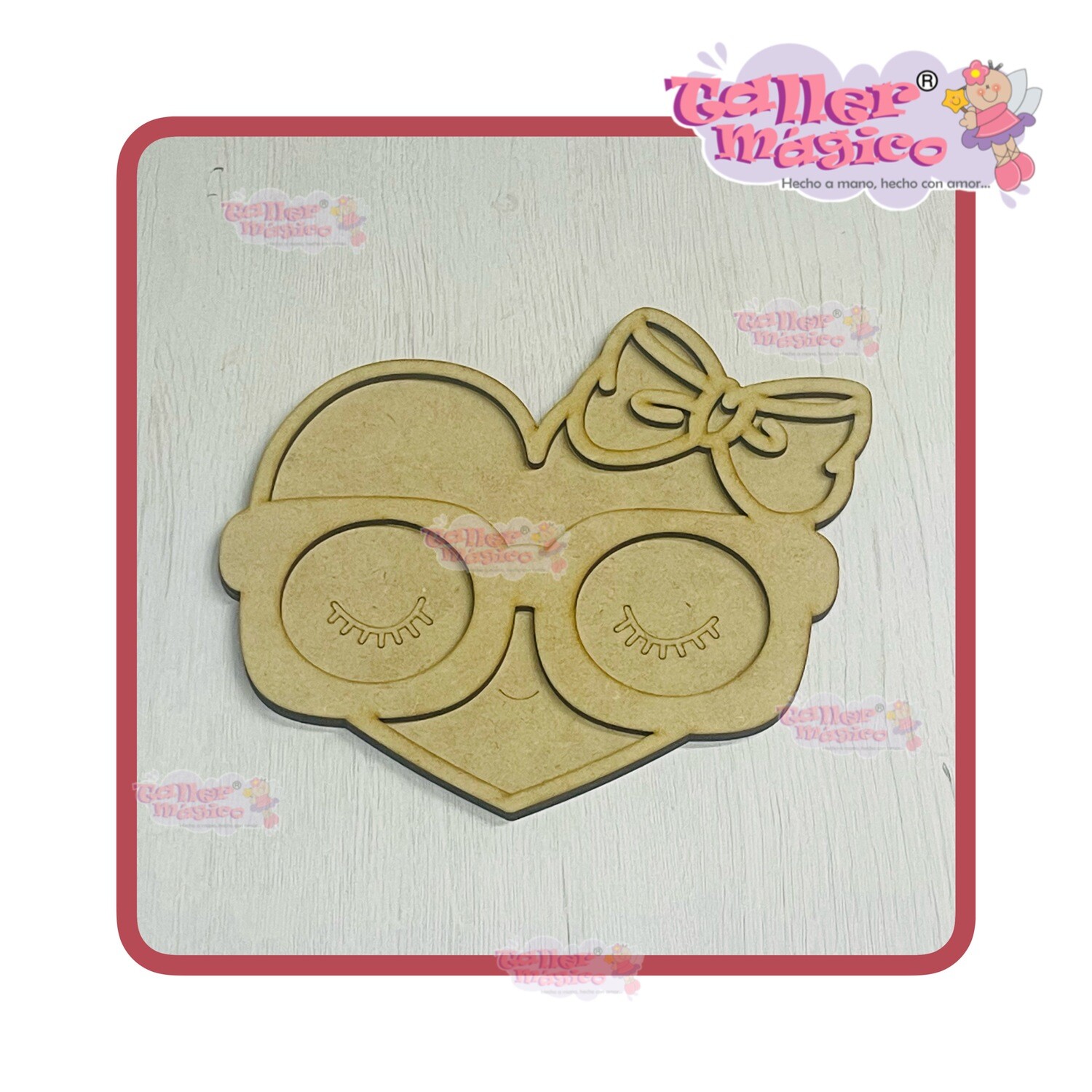 CORAZON LENTES NIÑA VITRAL