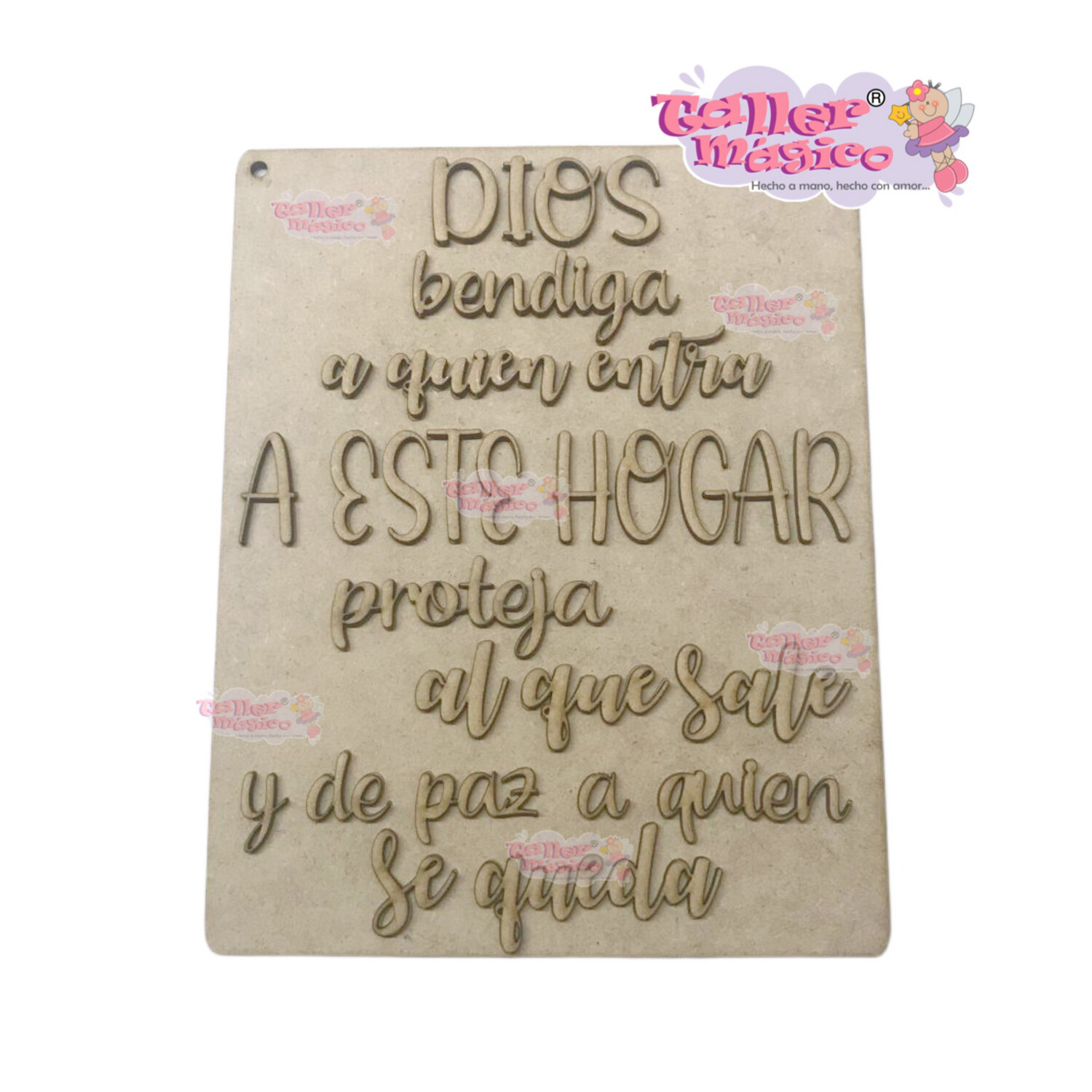 LETRERO CON FRASE DIOS BENDIGA…