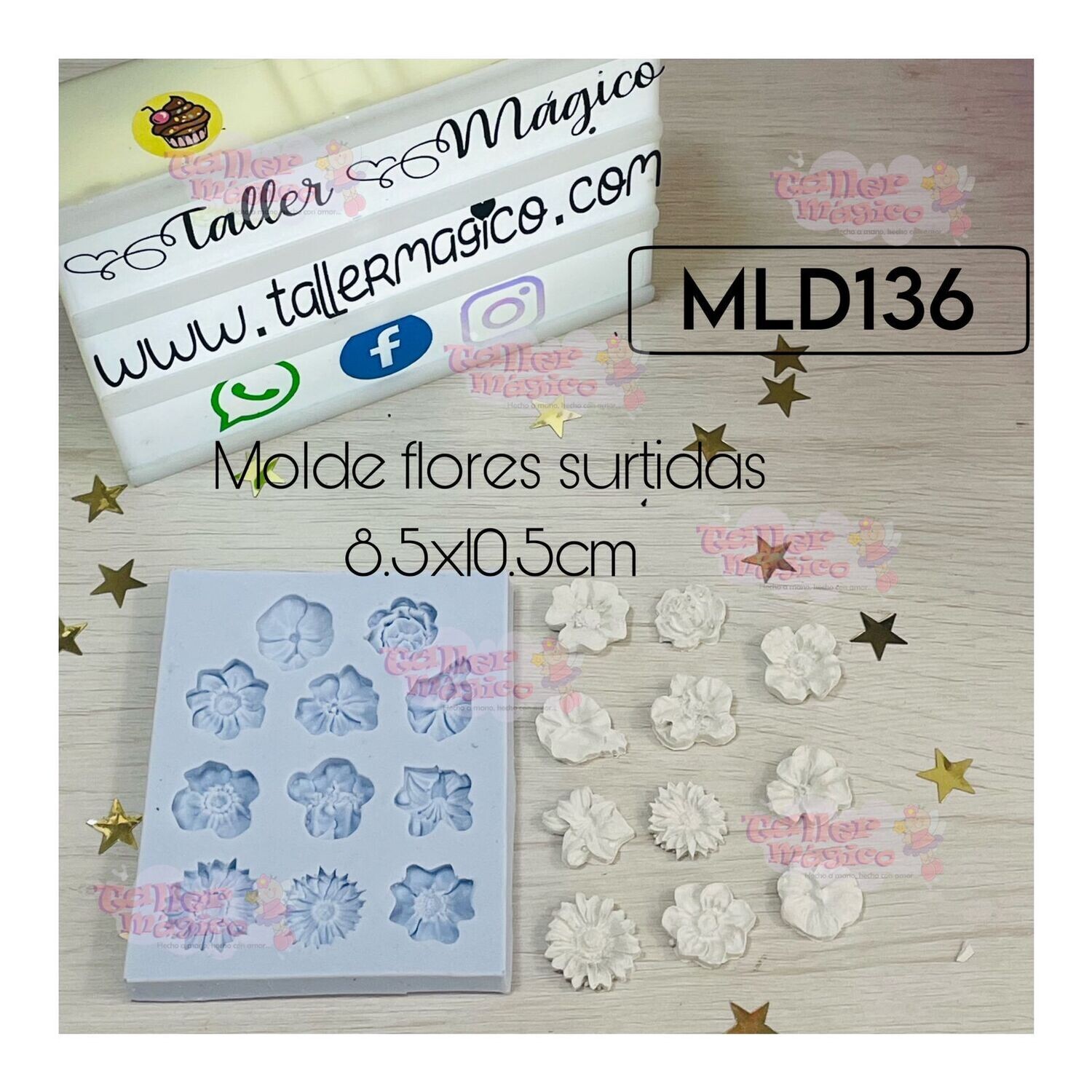 MOLDE FLORES SURTIDAS 8.5X10.5