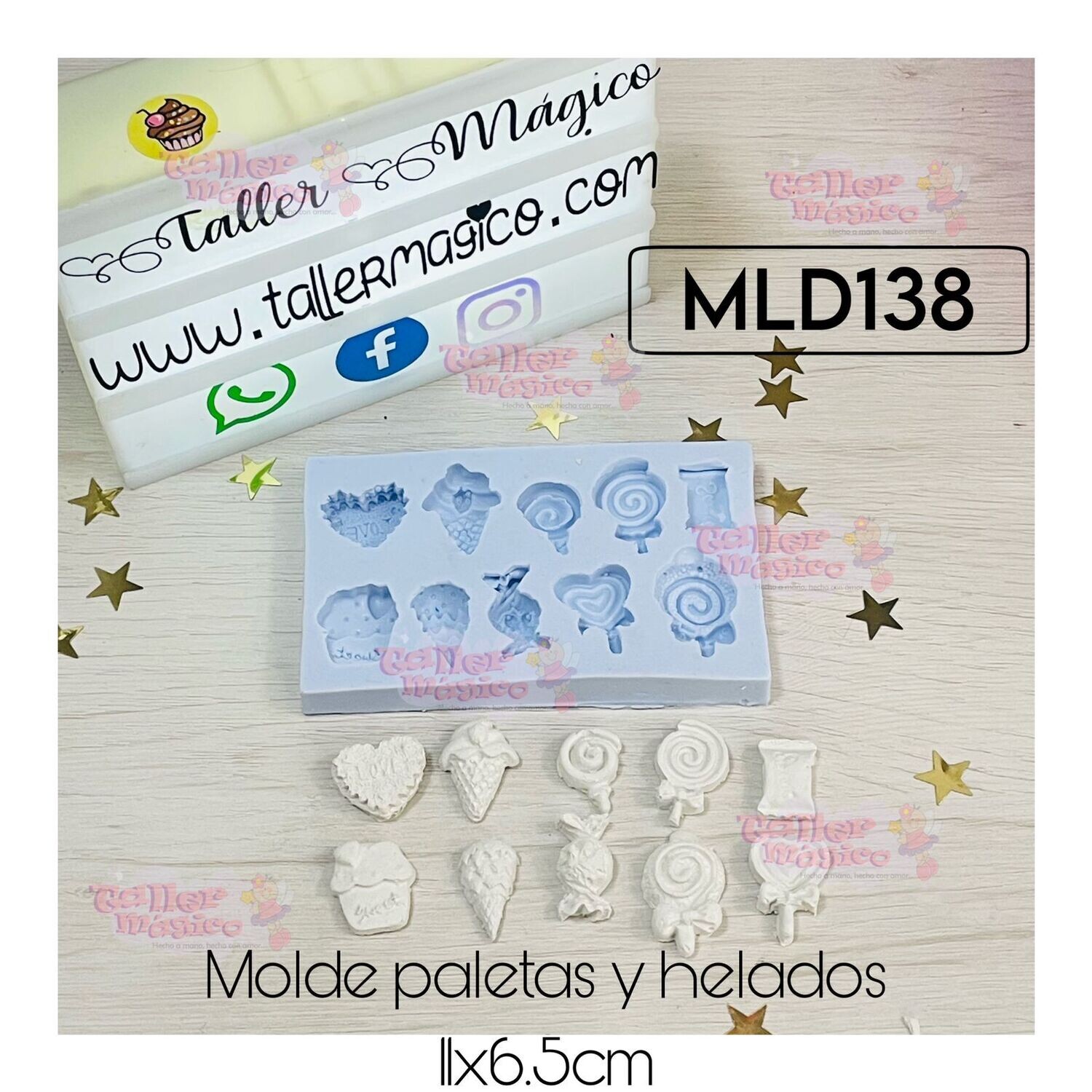 MOLDE PALETAS Y HELADOS 11X6.5