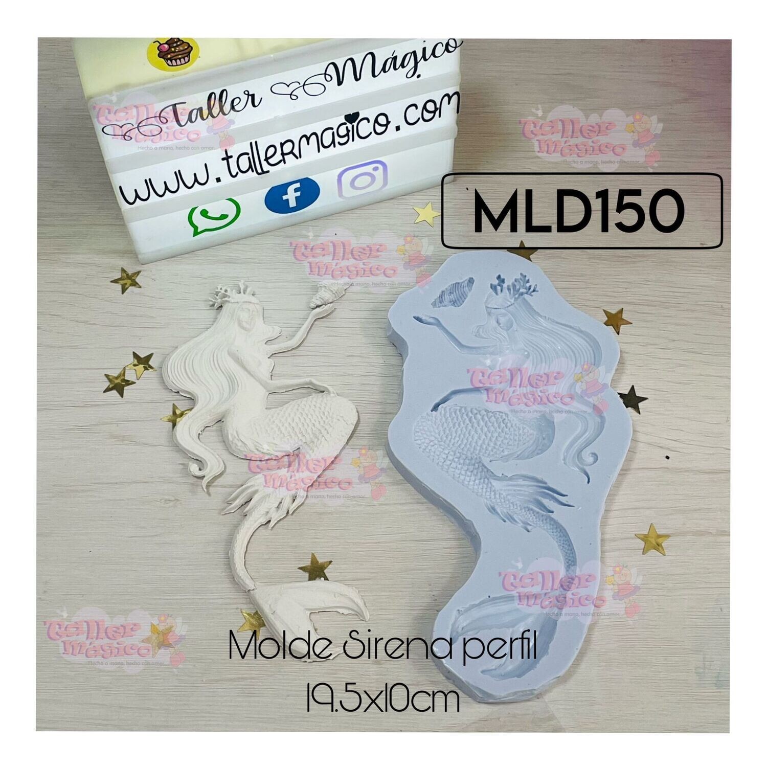 MOLDE SIRENA PERFIL 19.5X10CM