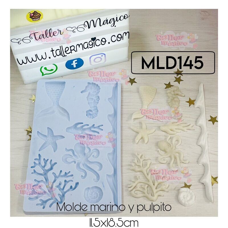 MOLDE MARINO Y PULPITO 11.5X18.5CM