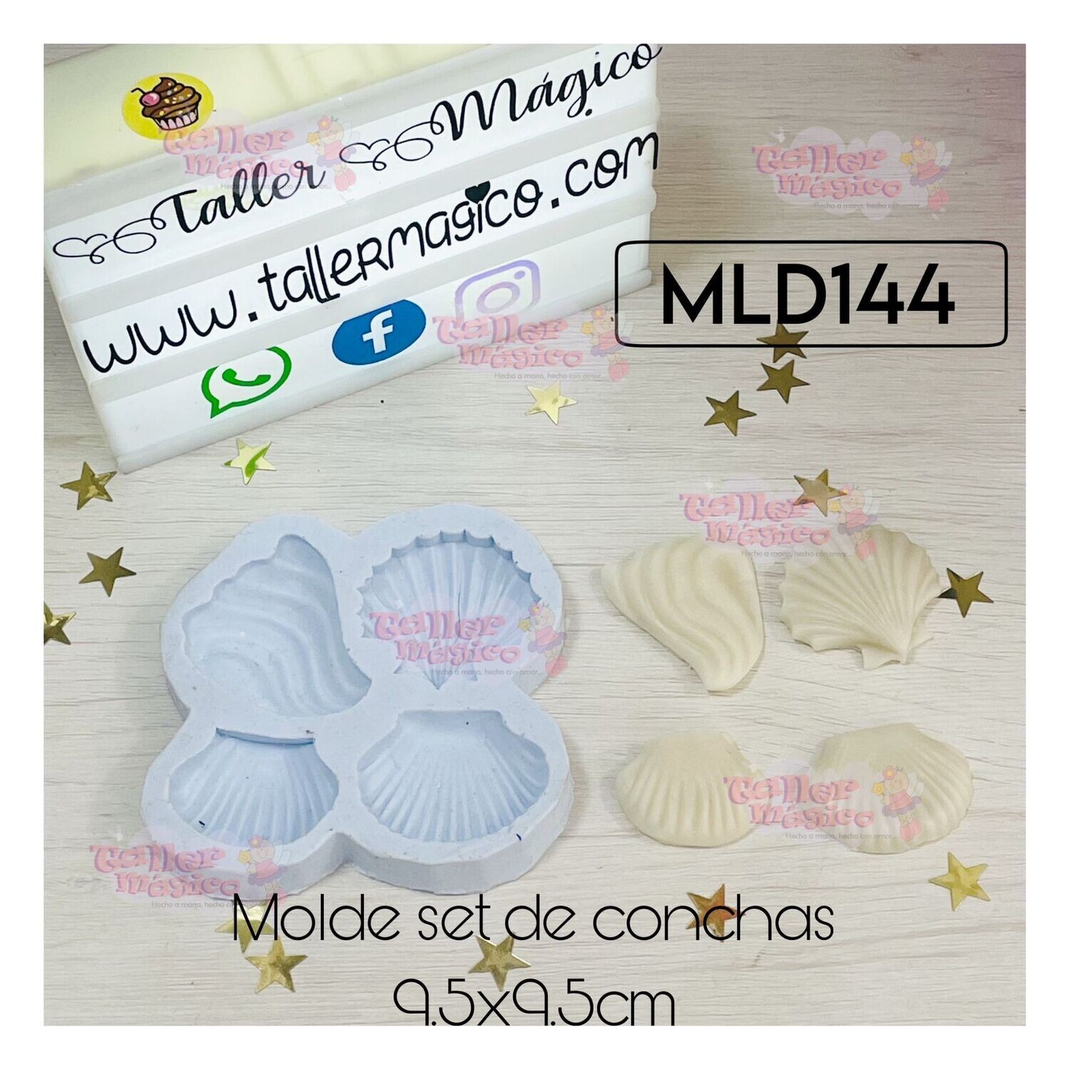 MOLDE SET DE CONCHAS 9.5X9.5CM