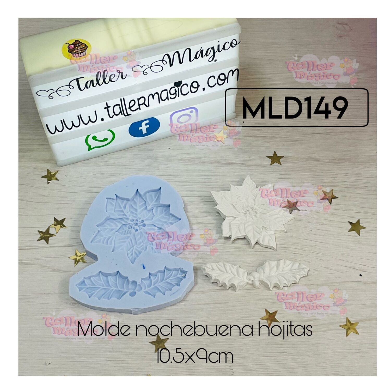 MOLDE NOCHEBUENA HOJITAS 10.5X9