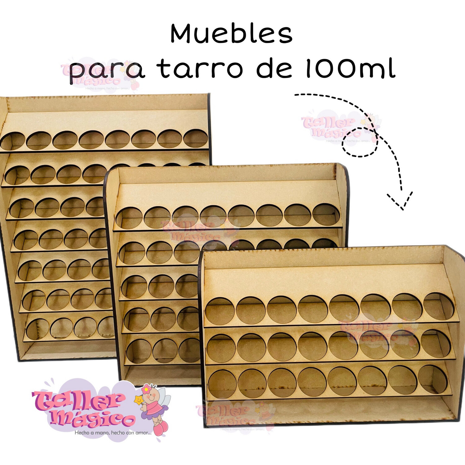 MUEBLE TARRO 100ml 24Pzas