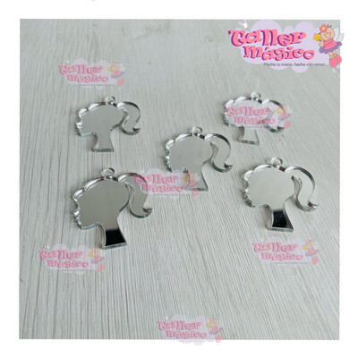 LLAVERO SILUETA BARBIE 5cm (5piezas)