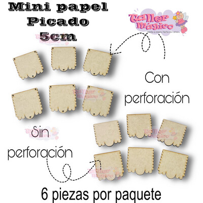 PAQ. PAPEL PICADO LISO 5cm