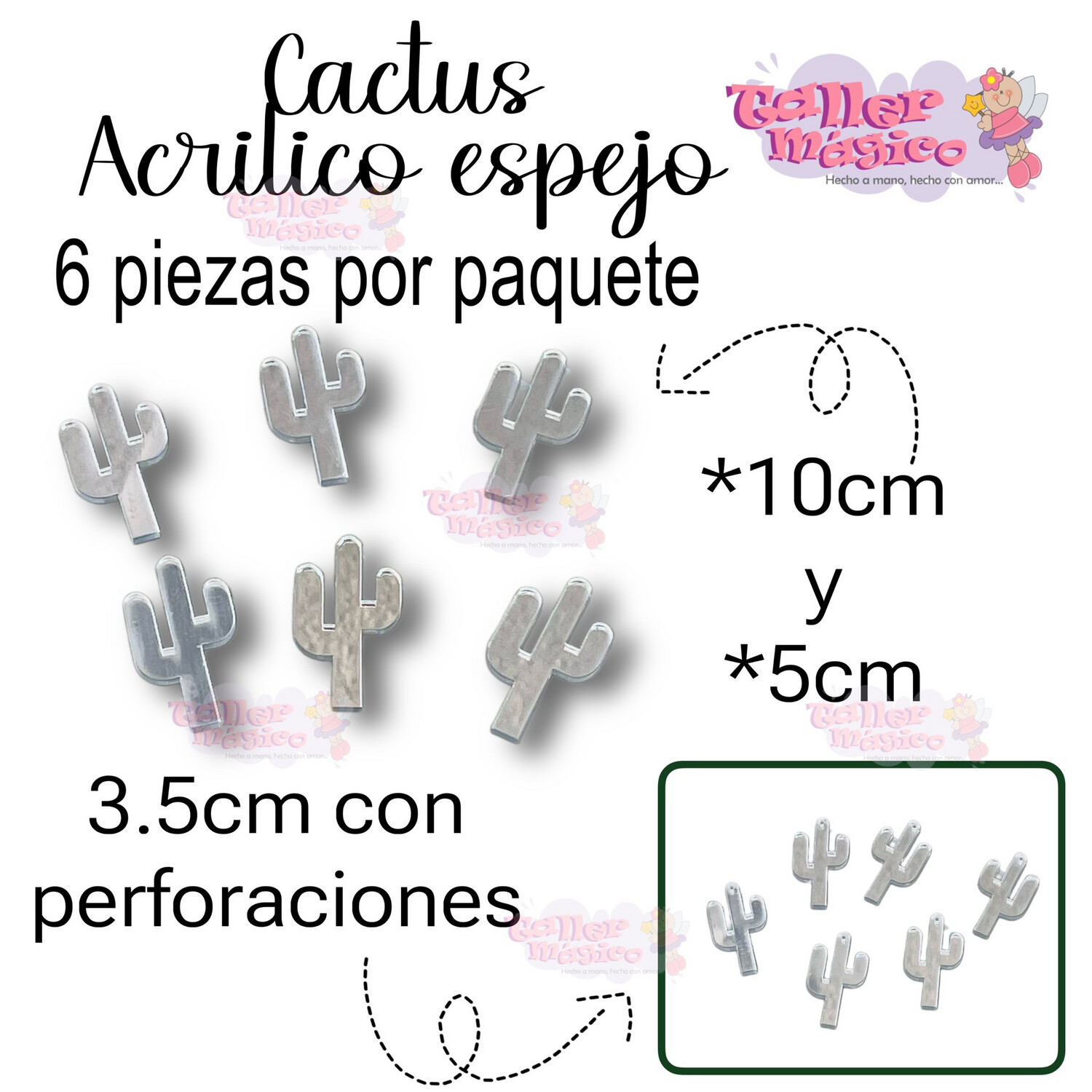 CACTUS ACRÍLICO ESPEJO