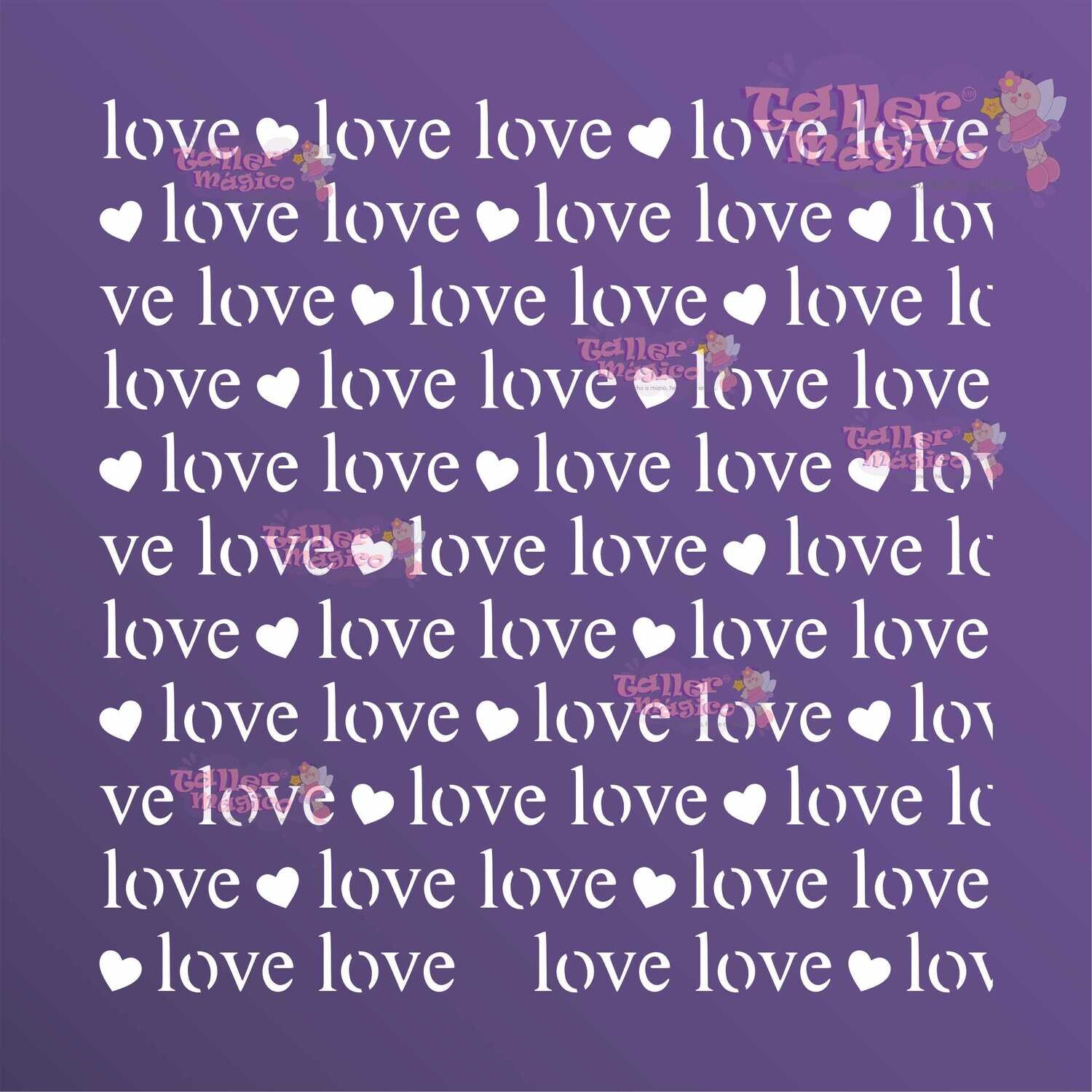 TEXTURA LETRAS LOVE 20X25