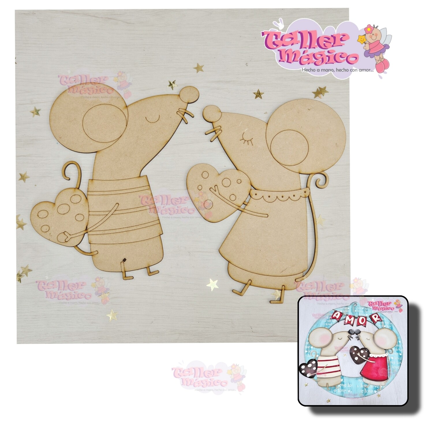 PAREJA RATONCITOS 25CM
