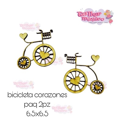 BICICLETA CORAZONES 2PZAS