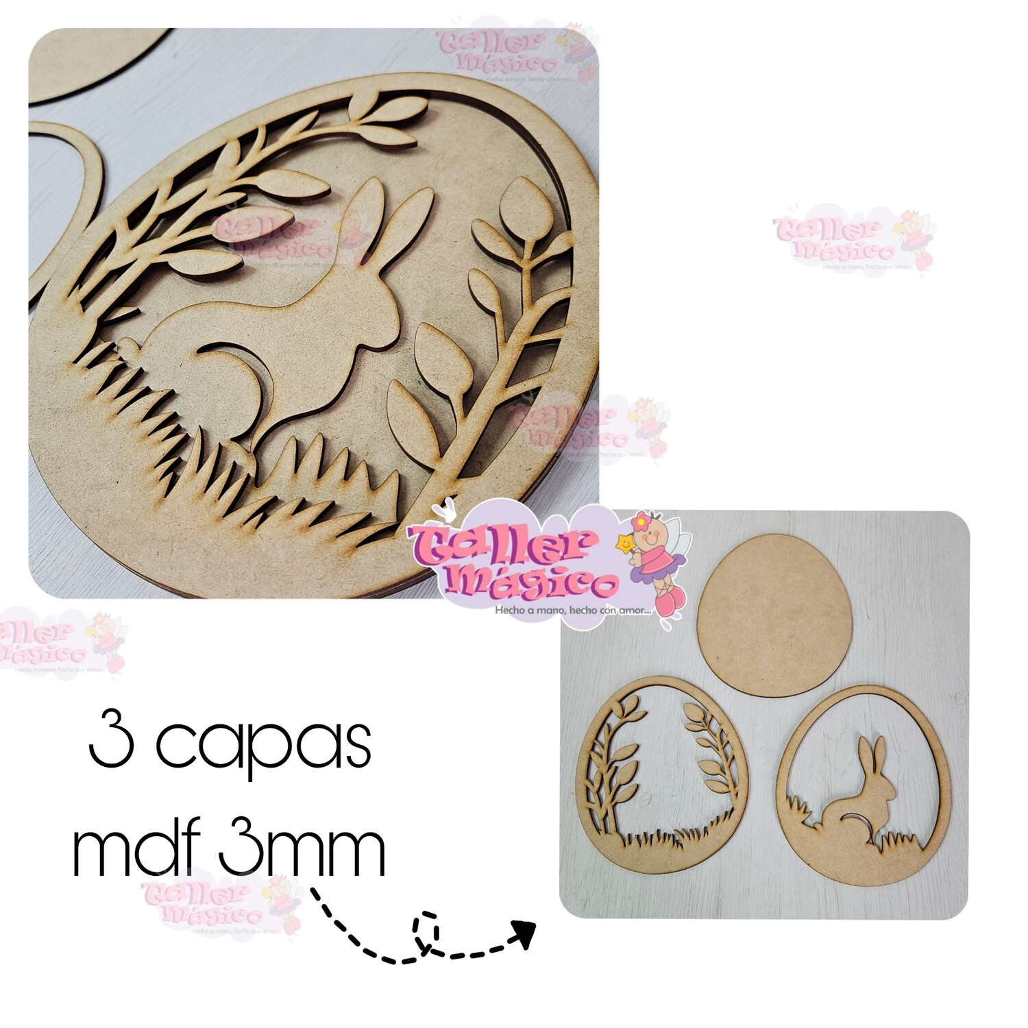 HUEVO 3P CONEJO-HOJAS