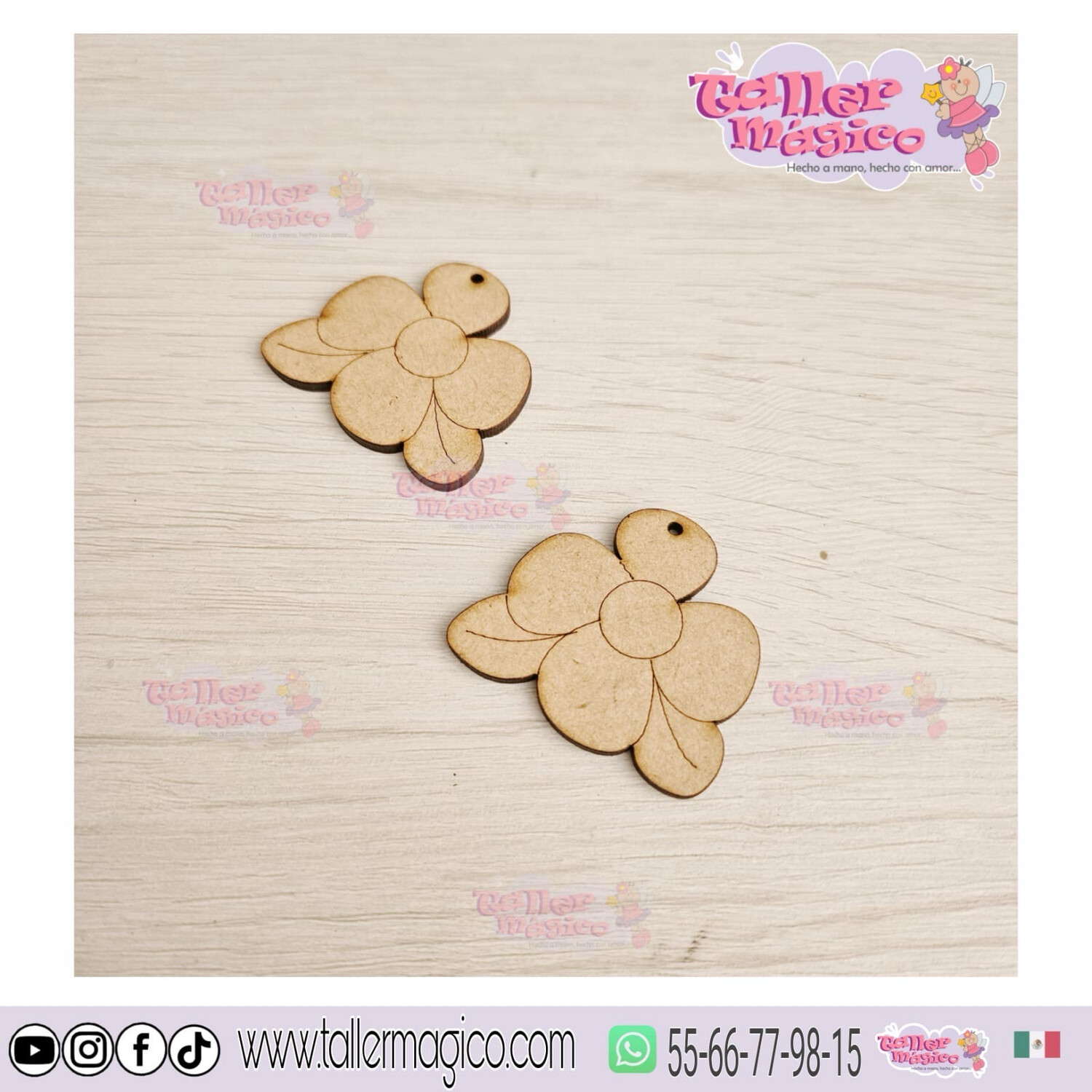 LLAVERO FLOR 5cm (2 pzs)