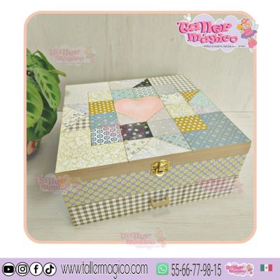 CAJA PATCHWORK CON DECOUPAGE