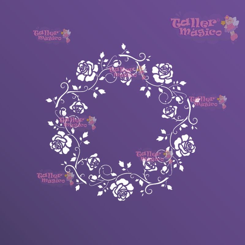 TEXTURA ROSAS CIRCULAR 20X20 STSM233
