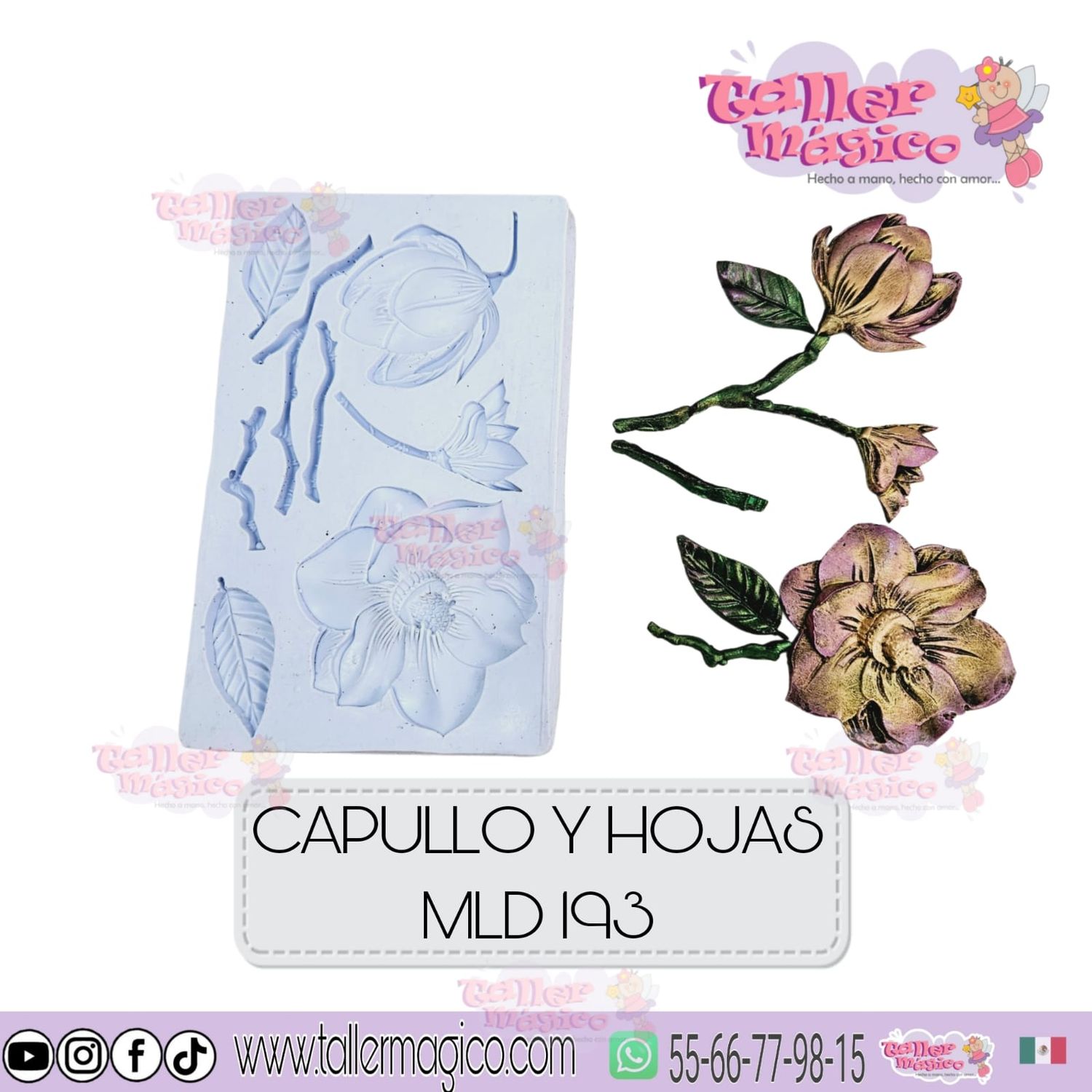 MOLDE 18X11 CAPULLO Y HOJAS