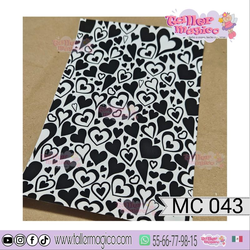CROMO FONDO CORAZONES BYN MC 035
