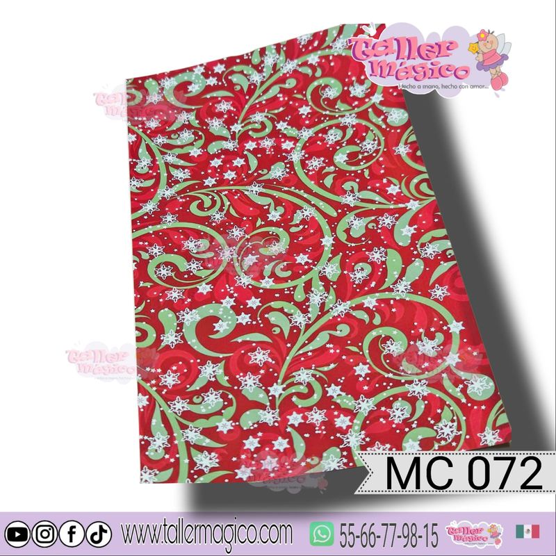 CROMO ROJO ARABESCO VERDE MC 072