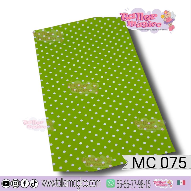 CROMO VERDE PUNTO BCO MC 075