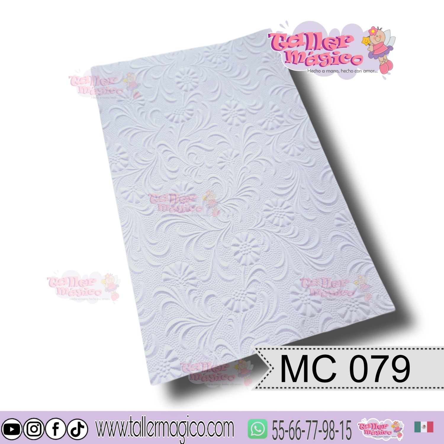 CROMO FONDO TEXTUROZADO BLANCO MC 079