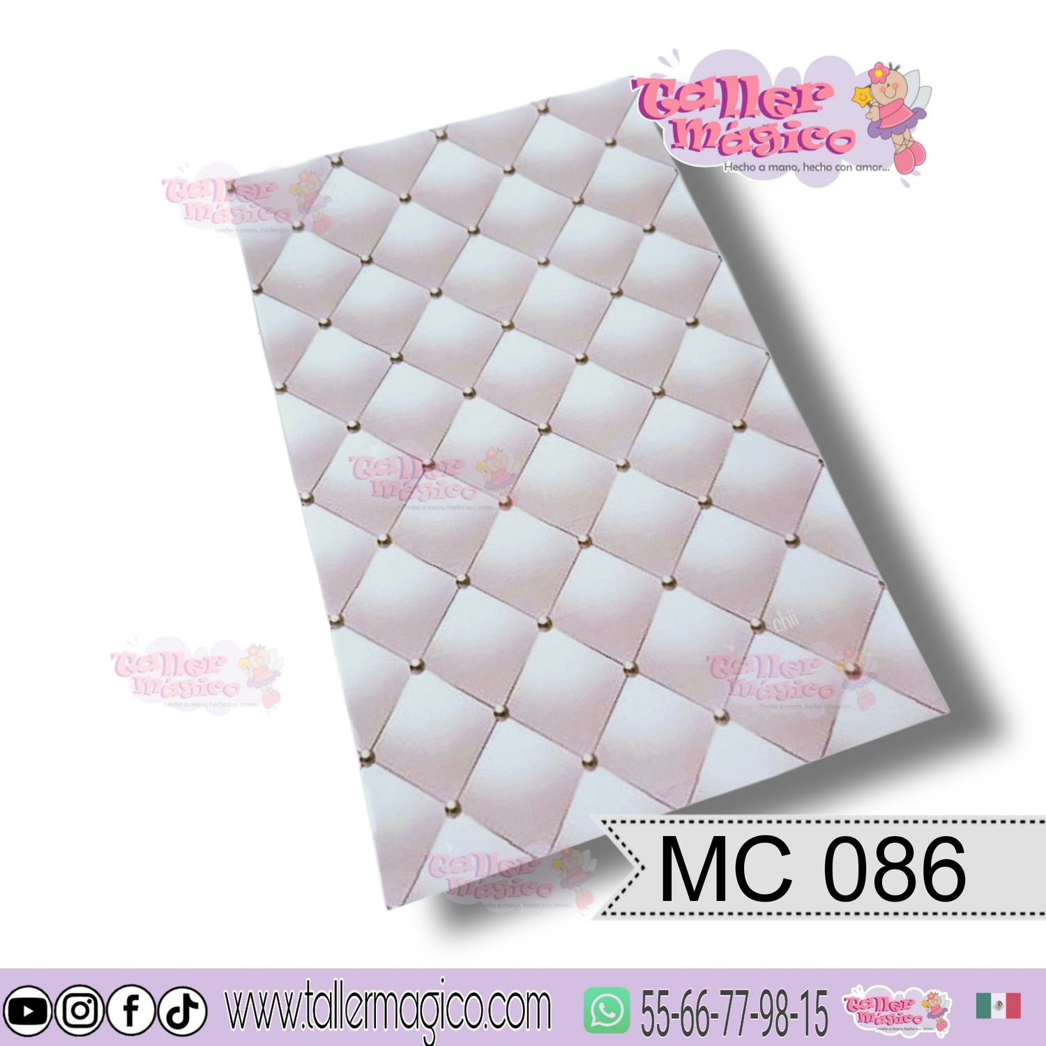 CROMO CAPITON ROSADO PUNTO METALICO MC 086