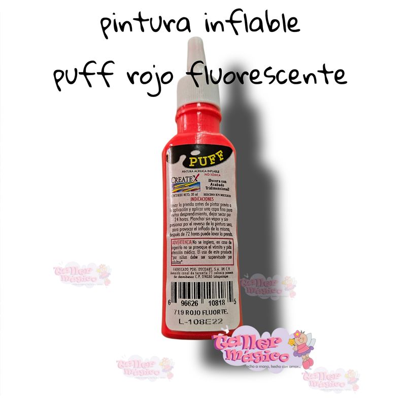PUFF ROJO FLUORESCENTE