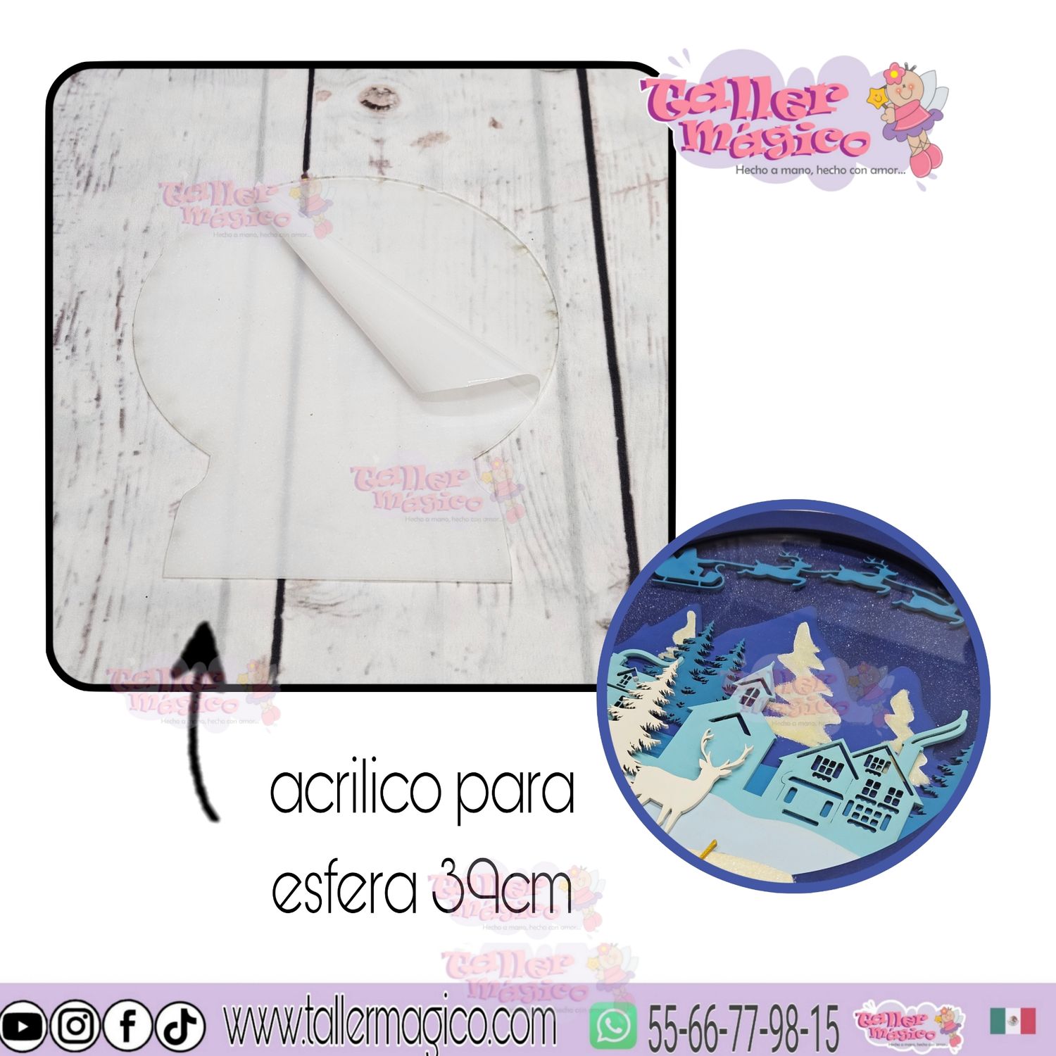 ACRILICO PARA ESFERA 39CM