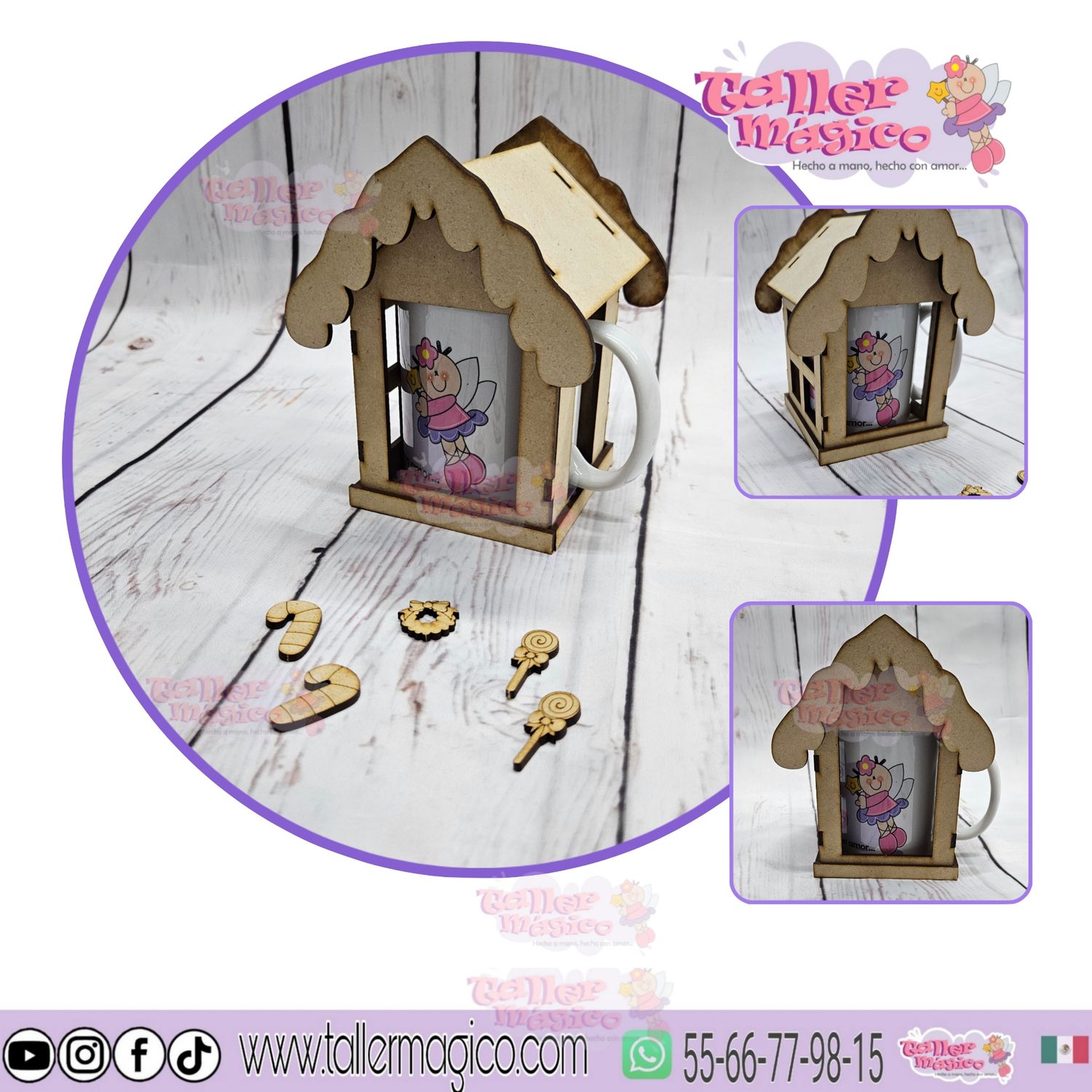 CASITA PORTA TAZA CAJA MAGICA