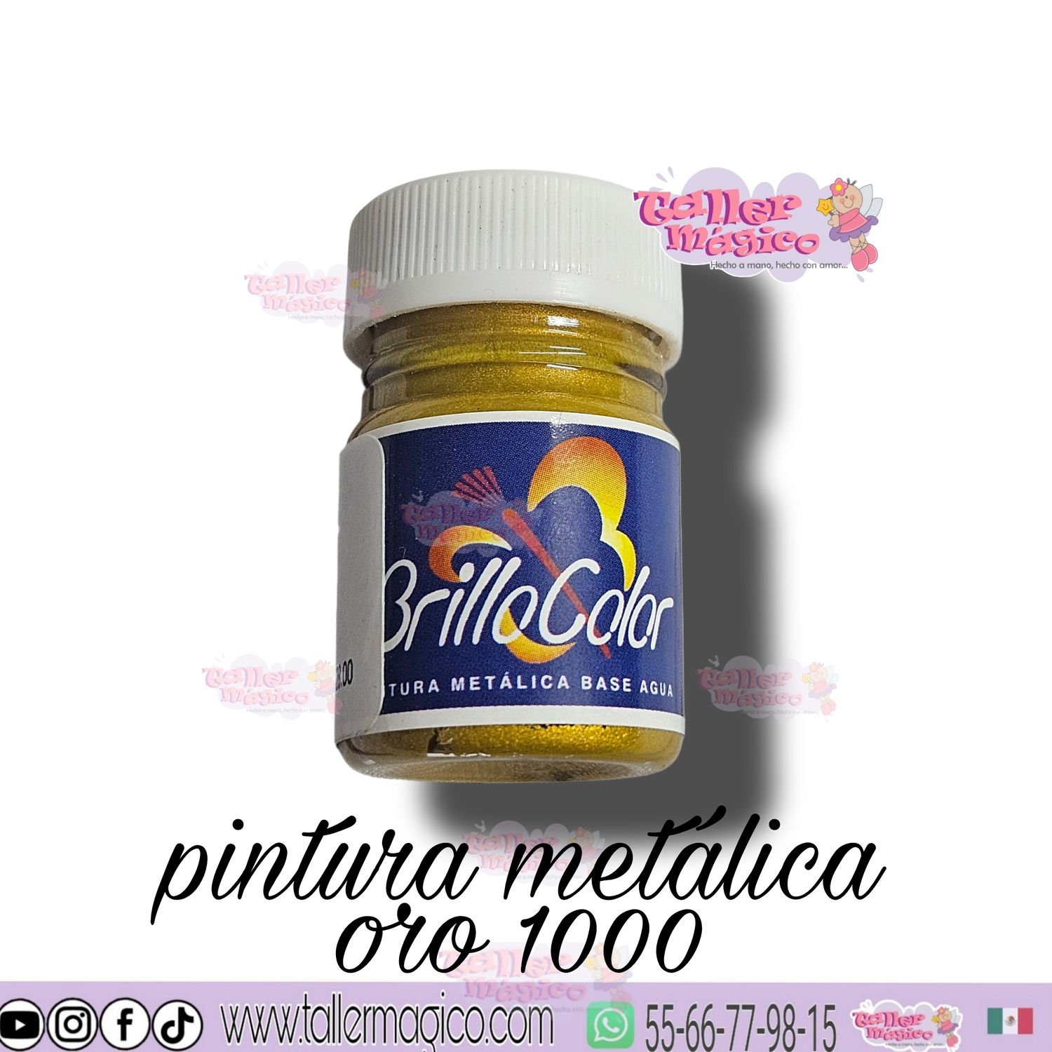 PINTURA METALICA BRILLOCOLOR ORO 1000