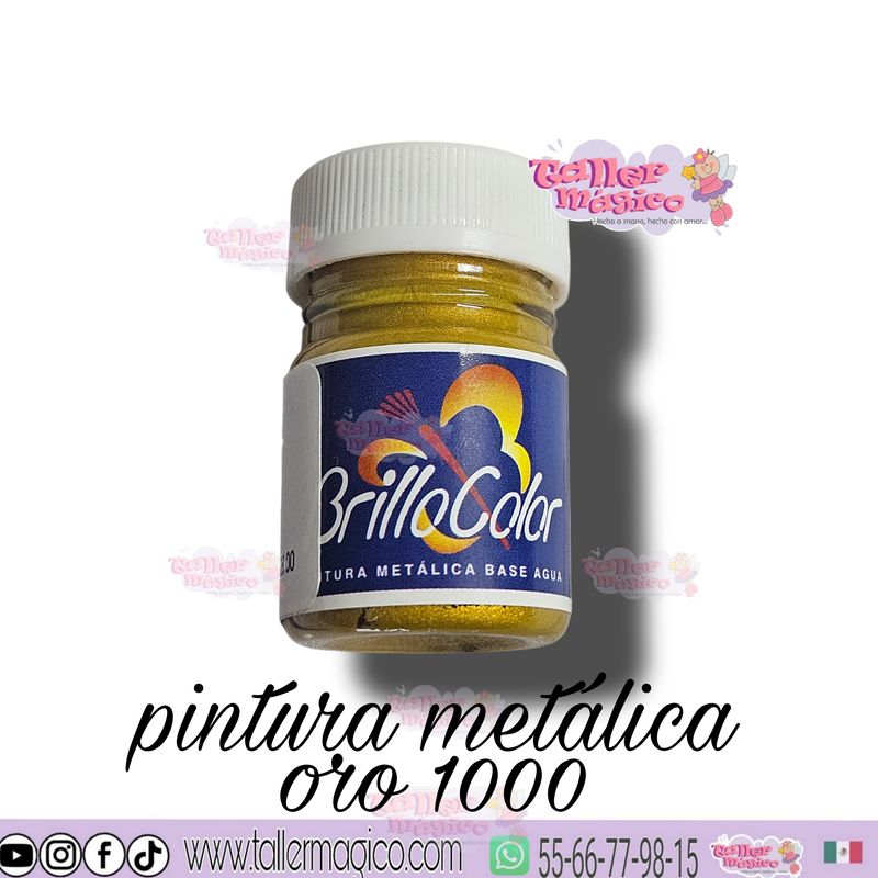PINTURA METALICA BRILLOCOLOR ORO 1000