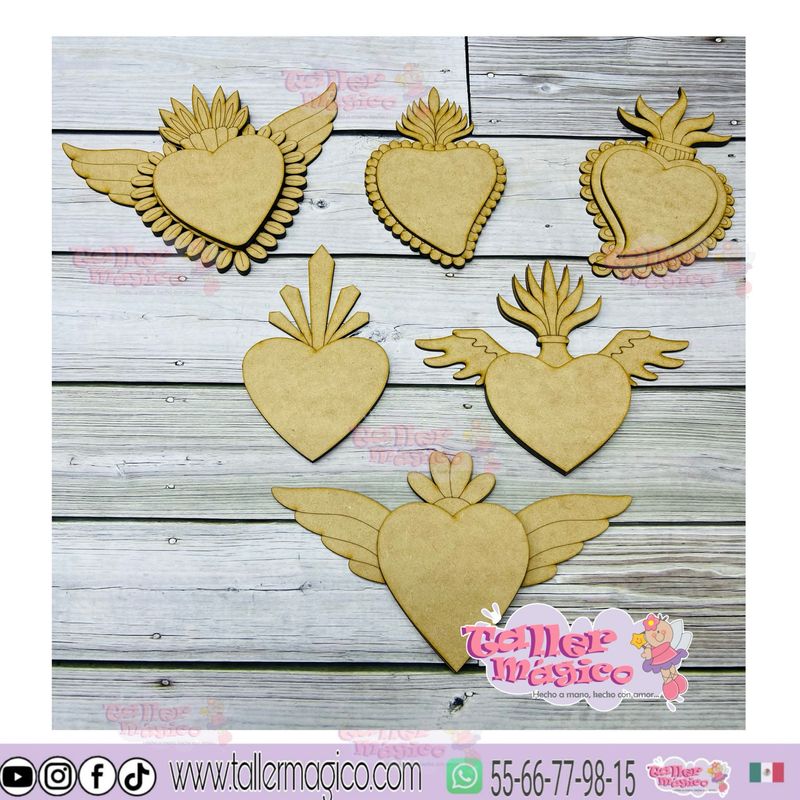PAQUETE CORAZONES MILAGRITO LISOS