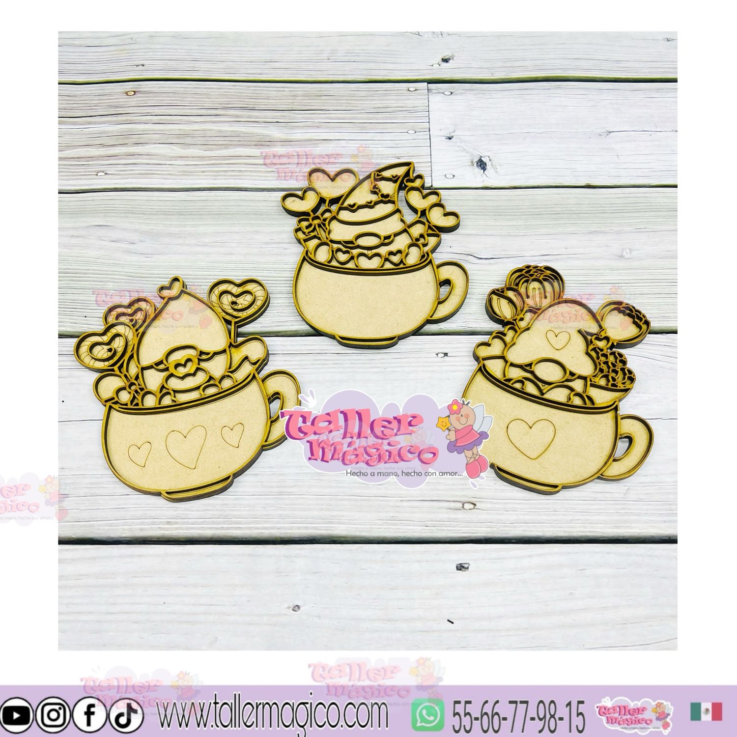 GNOMOS TAZAS DEL AMOR VITRAL