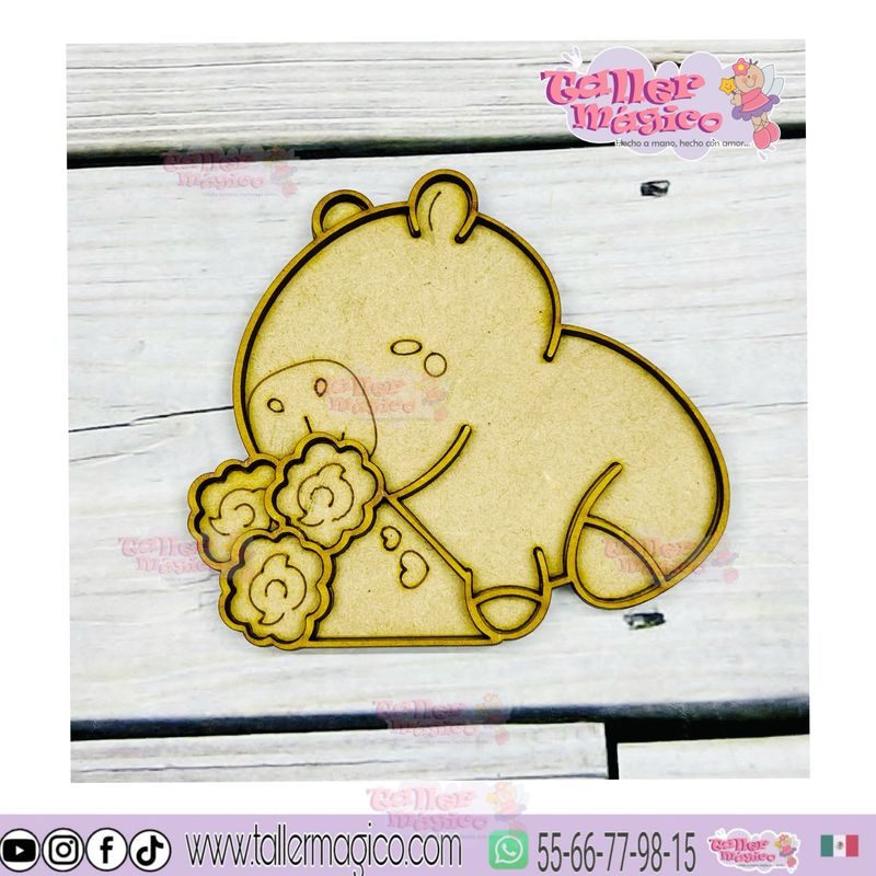 CAPIBARA RAMO FLORAL VITRAL
