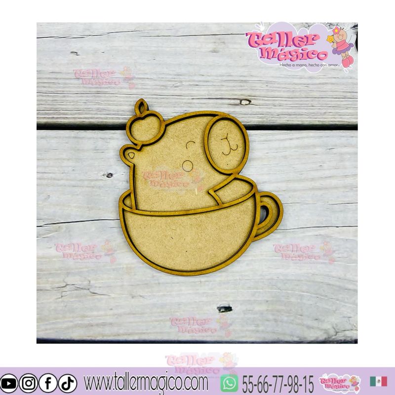 CAPIBARA TACITA MANZANA VITRAL