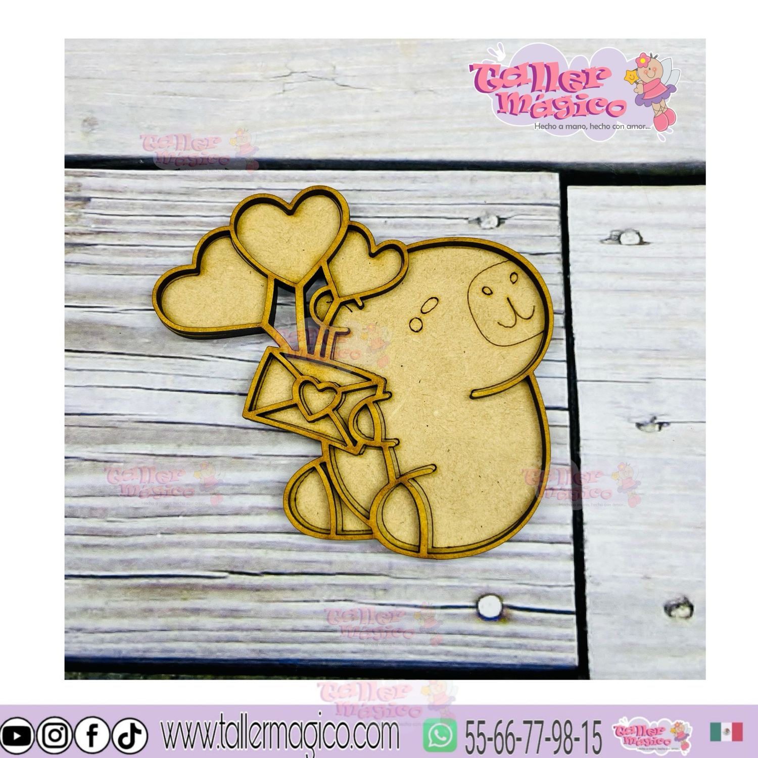 CAPIBARA GLOBITOS DE AMOR VITRAL