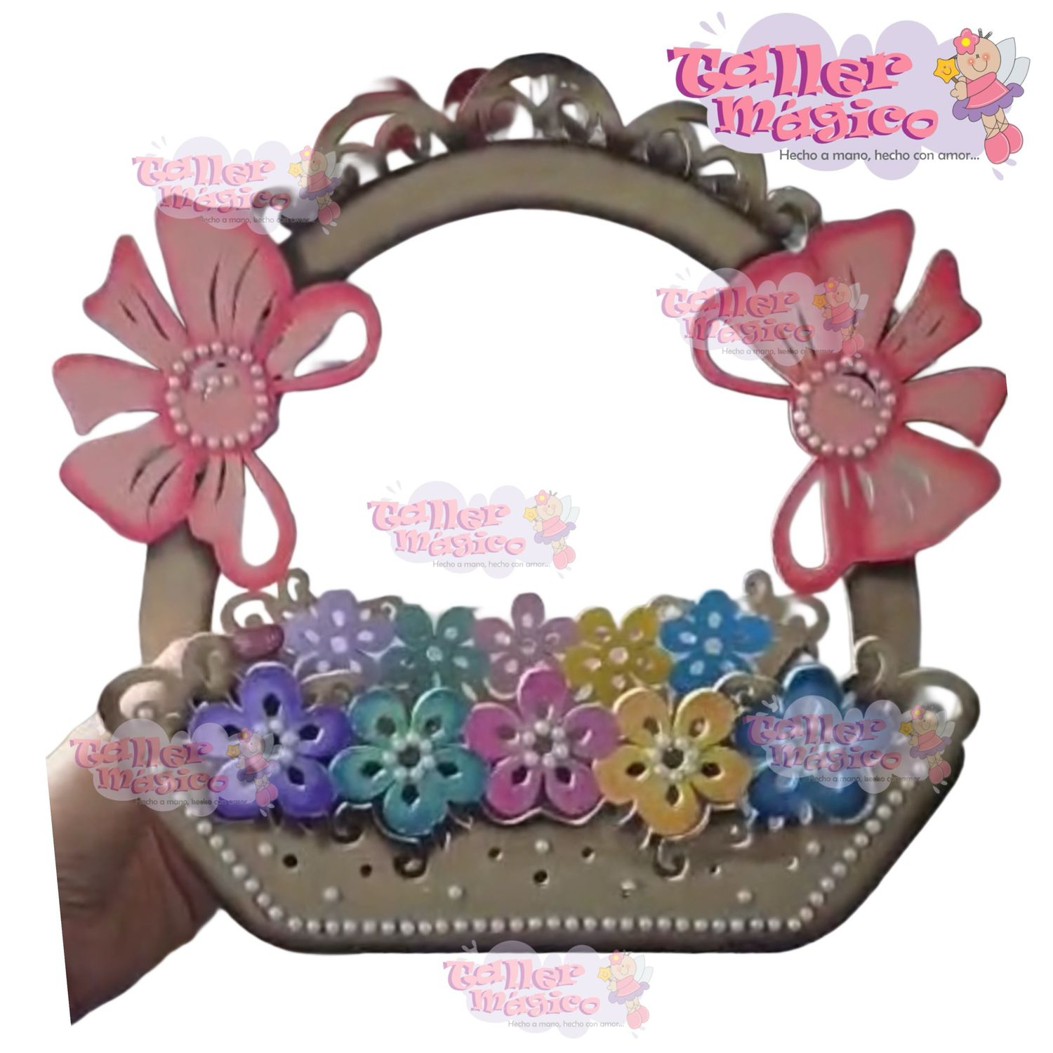 CANASTA FLORES LASER