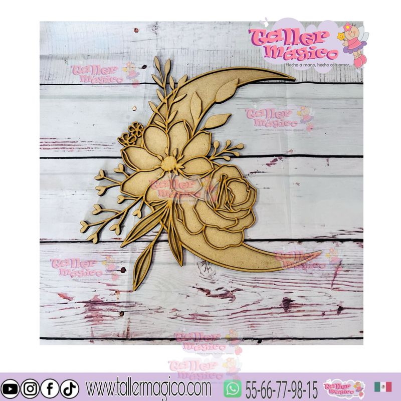 LUNA FLORAL VITRAL 35CM