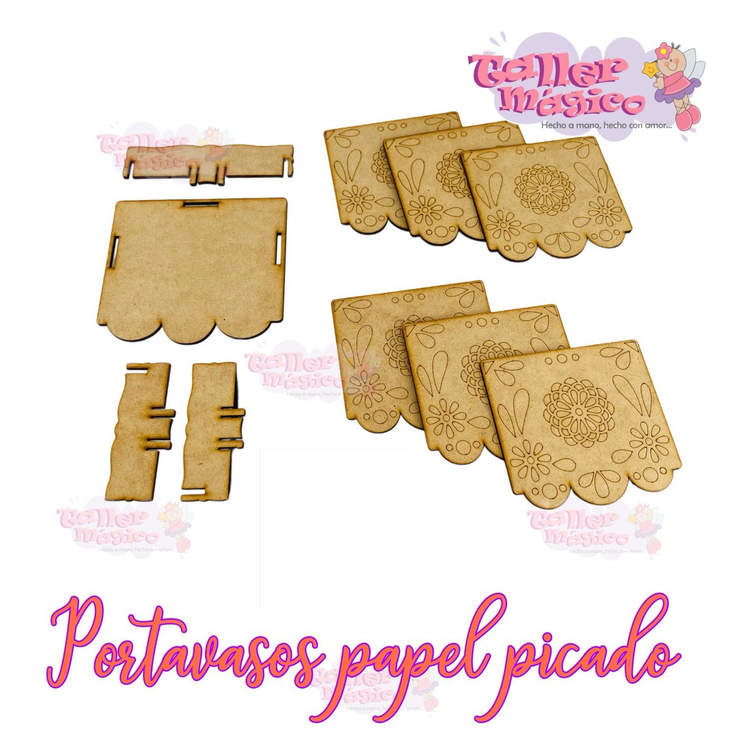 PORTA VASOS PAPEL PICADO PORTA VASOS PAPEL PICADO