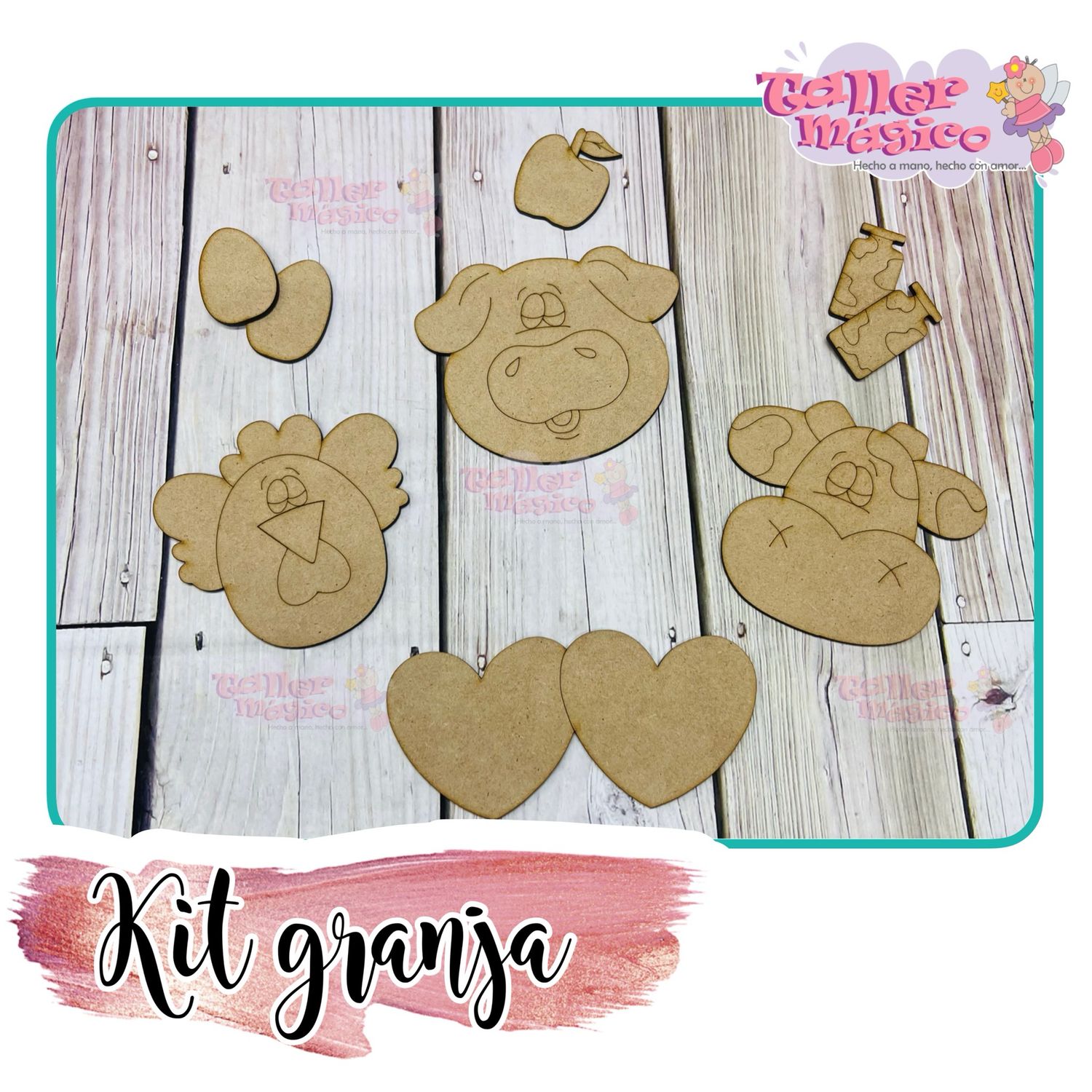 KIT GRANJA (vaca-puerquito-gallina) KIT GRANJA (vaca-puerquito-gallina)