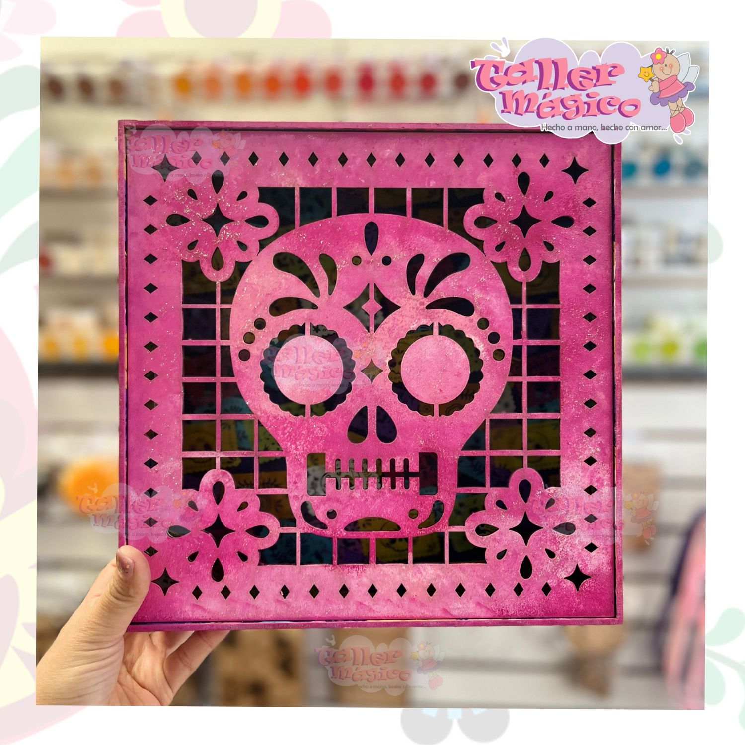 CAJA CUADRADA DÍA DE MUERTOS