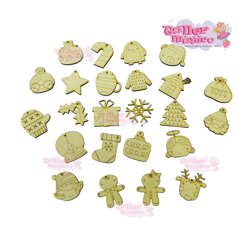 MINIATURAS NAVIDEÑAS 5cm 24pz MINIATURAS NAVIDEÑAS 5cm 24pz