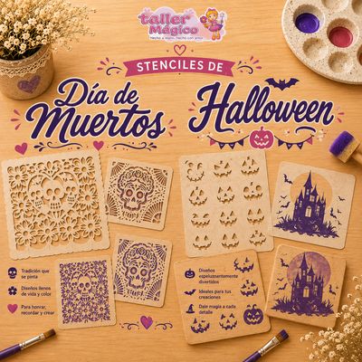 ESTENCIL DIA DE MUERTOS O HALLOWEEN 