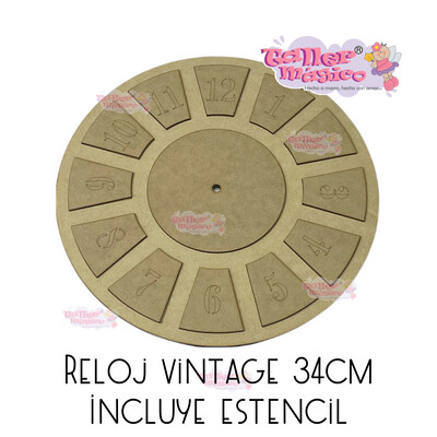 RELOJ VINTAGE 34CM RELOJ VINTAGE 34CM