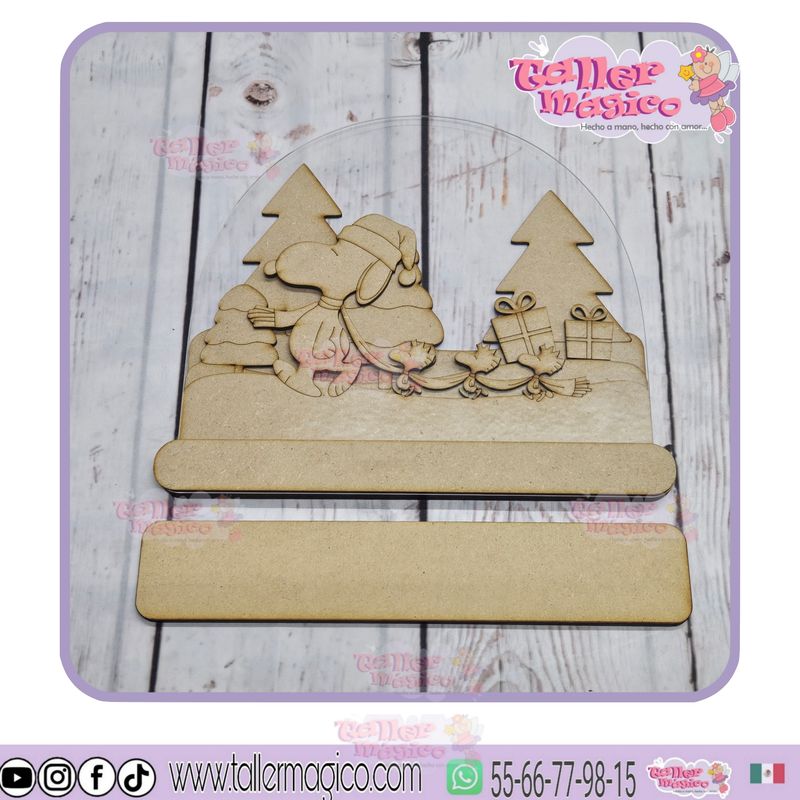 DOMO CON ACRILICO SNOOPY NAVIDEÑO DOMO CON ACRILICO SNOOPY NAVIDEÑO