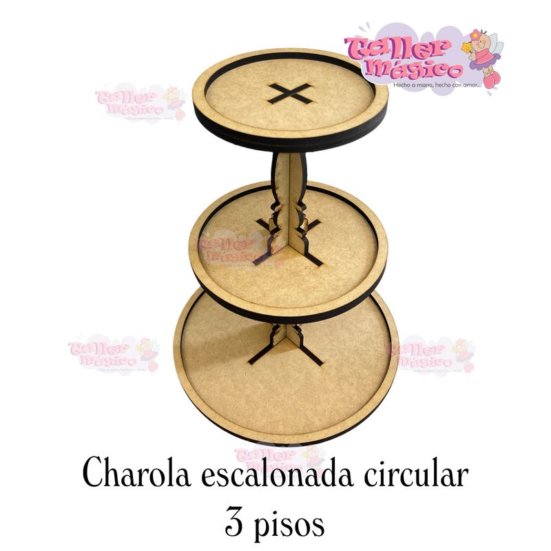 CHAROLA ESCALONADA 3 pisos