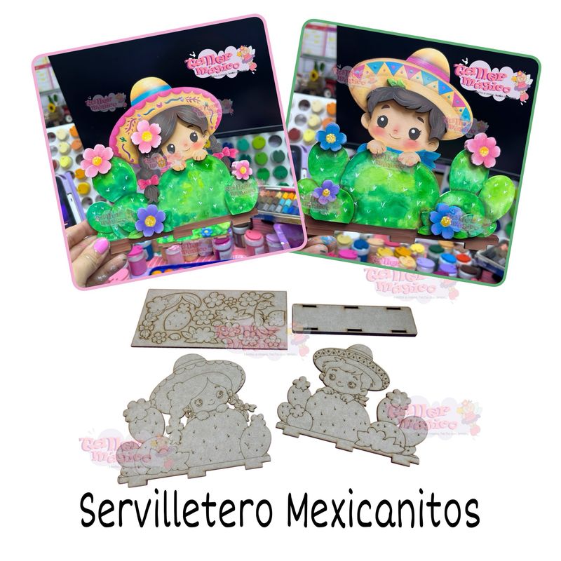 Servilletero mexicanitos María Adriana y José Roberto Servilletero mexicanitos María Adriana y José Roberto