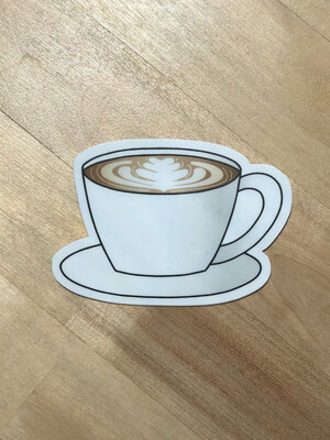 Latte Coffee Aesthetic Sticker (Big Moods)
