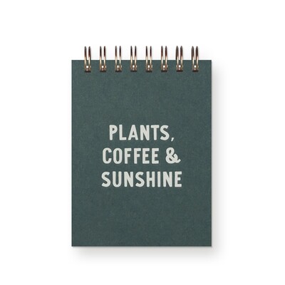 Plants Coffee & Sunshine Mini Jotter