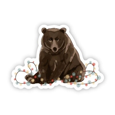 Bear Christmas Light Sticker (Big Moods)